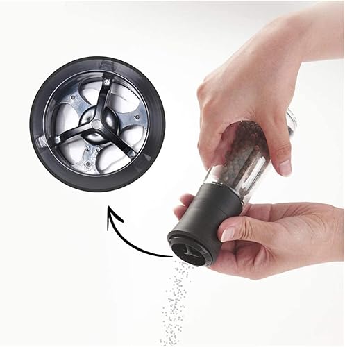 Miniatura 3 de Molinillo de pimienta recargable, molinillo de sal marina, molinillo de pimienta, molinillo de pimienta de cerámica ajustable y molino de sal,