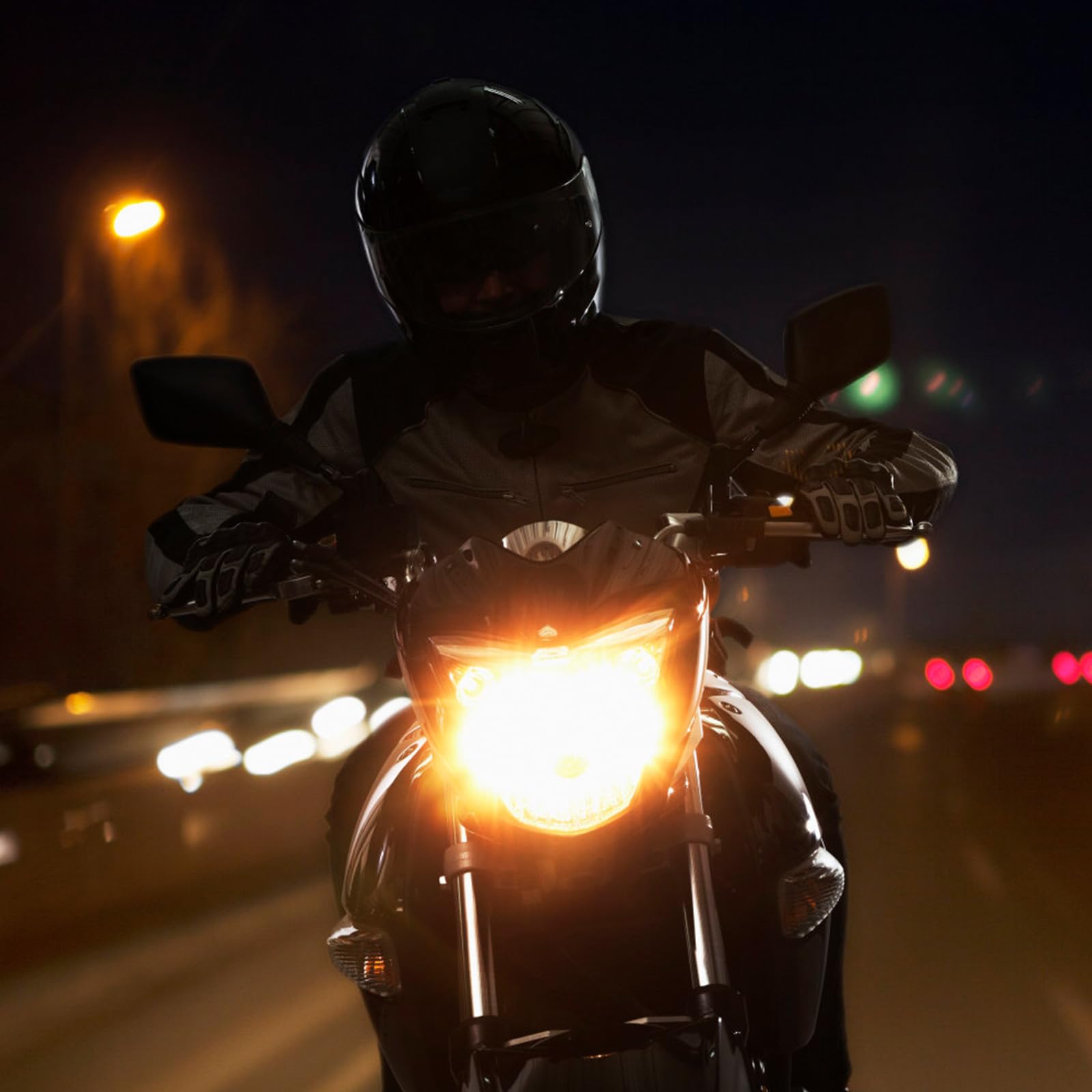 PLAFOPE Plástico Faro Resistente para de LED Negro Motocicleta Motocross