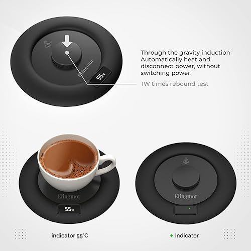 Miniatura 2 de Calentador de tazas de café para escritorio con apagado automático, calentador inteligente de tazas adecuado para tazas con tamaño pequeño,