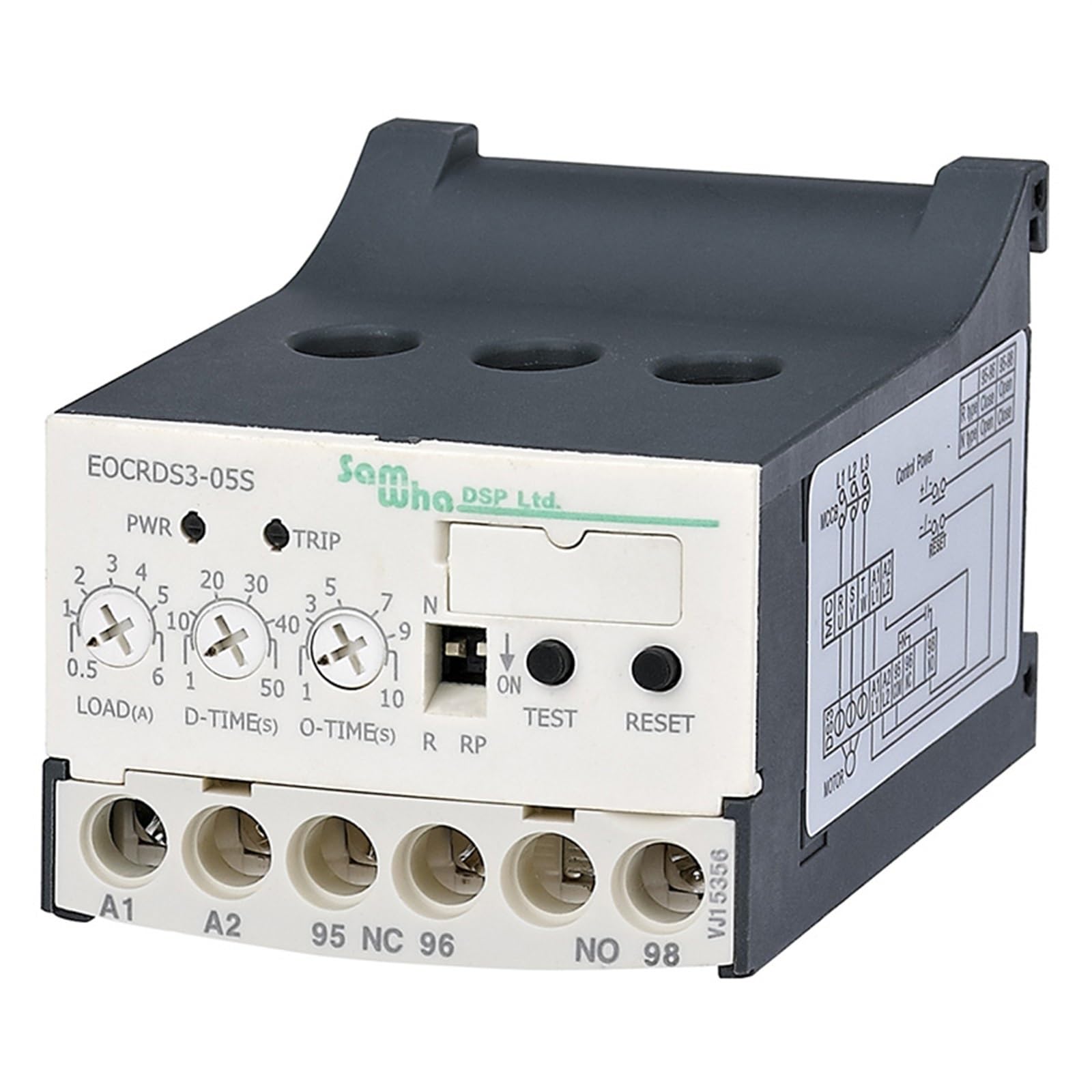 -Dsp EOCR-DS3 (Output (1c) Slim Electronic Overload Relay Motor Protector Thermal Overload Relay (Un:24-260VAC/DC) (Size : 0.5-6A)