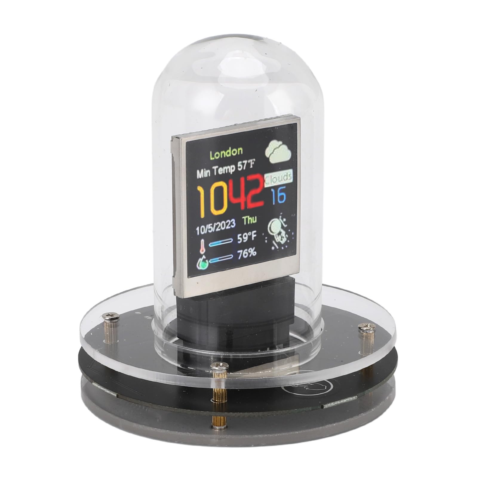 YUYTE Orologio a Tubo con Schermo da 1,54 Pollici, Display Luminoso con