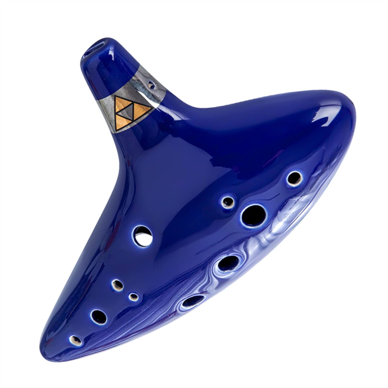 Acheter Ocarina Alto C à tête ronde en céramique, 12 trous, Instrument de musique peint à la main avec lanière, partition musicale
