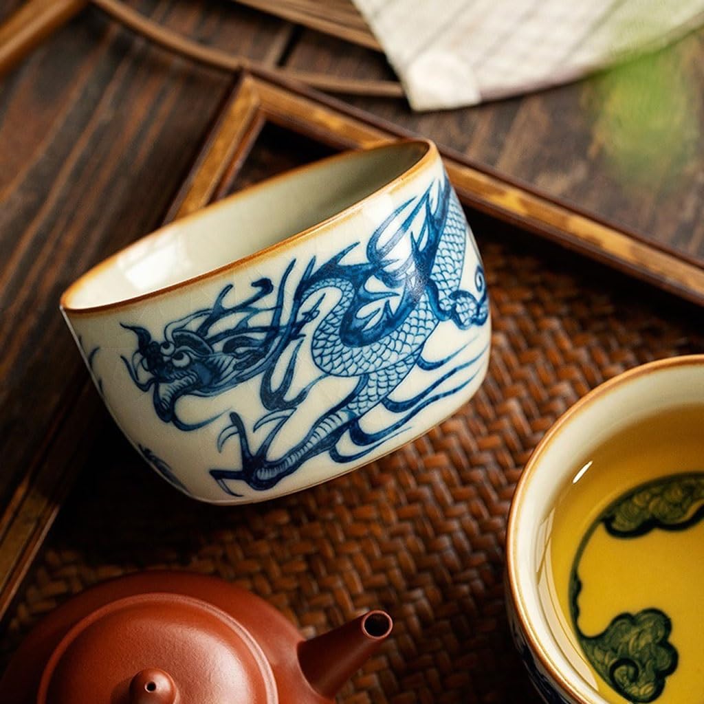 Tazas de té Pequeñas Taza de té exquisita for fiesta en la cocina, taza individual de cerámica Personal, taza de té, tazón de té individual Taza de té de Kungfu