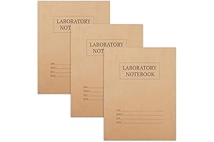 3 Pack Carbonless Chemistry Lab Notebook, 8.5X11 Inch Student Lab notebook