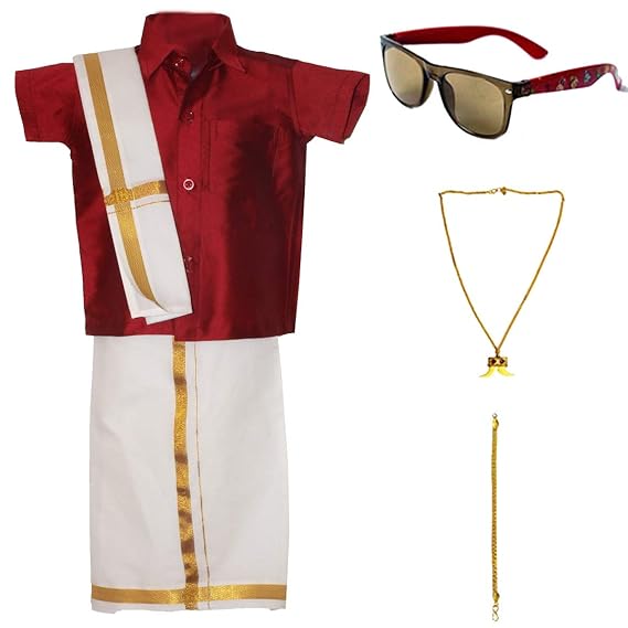 MS TRENDS Boys Traditional Dhoti & Shirts SET WITH ACCESSORIES (MSCMM - $P)