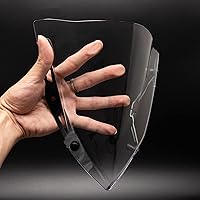 Vista 4 de Evomosa Parasol deportivo para parabrisas de motocicleta compatible con MT-07 MT07 FZ07 2018 2019 2020 18-20 (transparente)