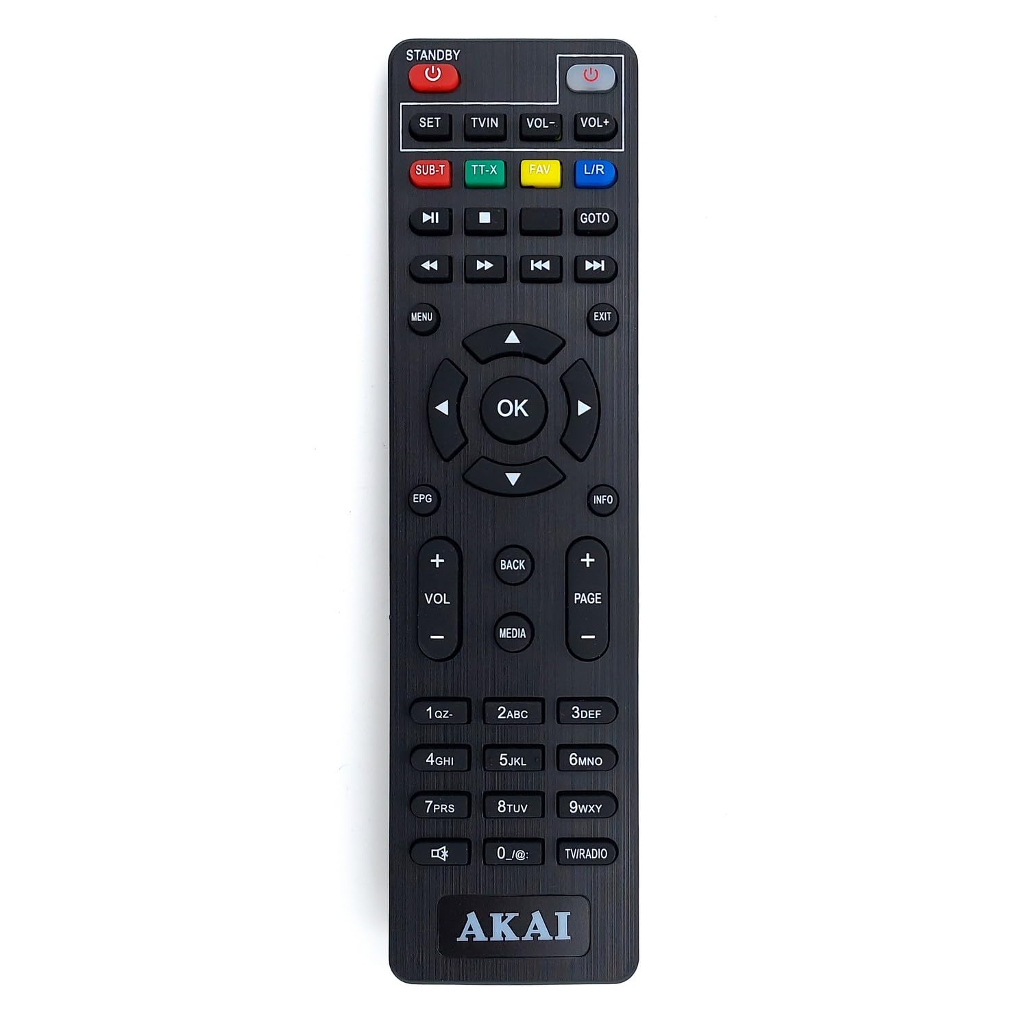 AKAI Ricevitore TDT Terrestre - Decoder TDT HD, DVB-T2 e via cavo DVB-C, H265 HEVC, 10 bit, HDMI, USB, SCART, 1xLAN, 1000 canali, TV e radio, compatibile Dolby Digital, ricerca automatica