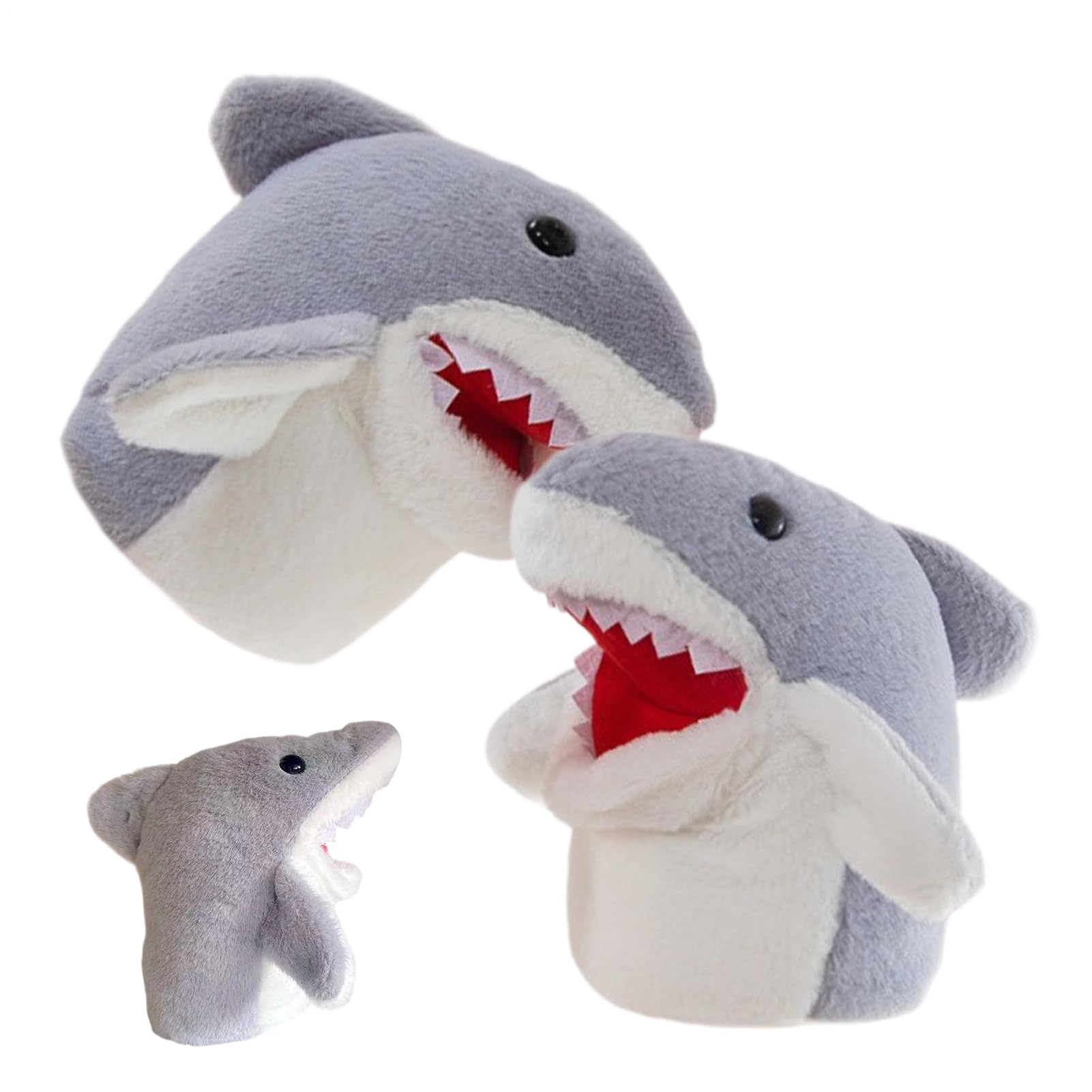 Títere de Mano de Tiburón, Suave Peluche De Role Play - Marioneta De Peluche Realista | para Niños Familia Baño Piscina Casa Fiesta Escuela Aula Sala de Juegos Guardería Teatro