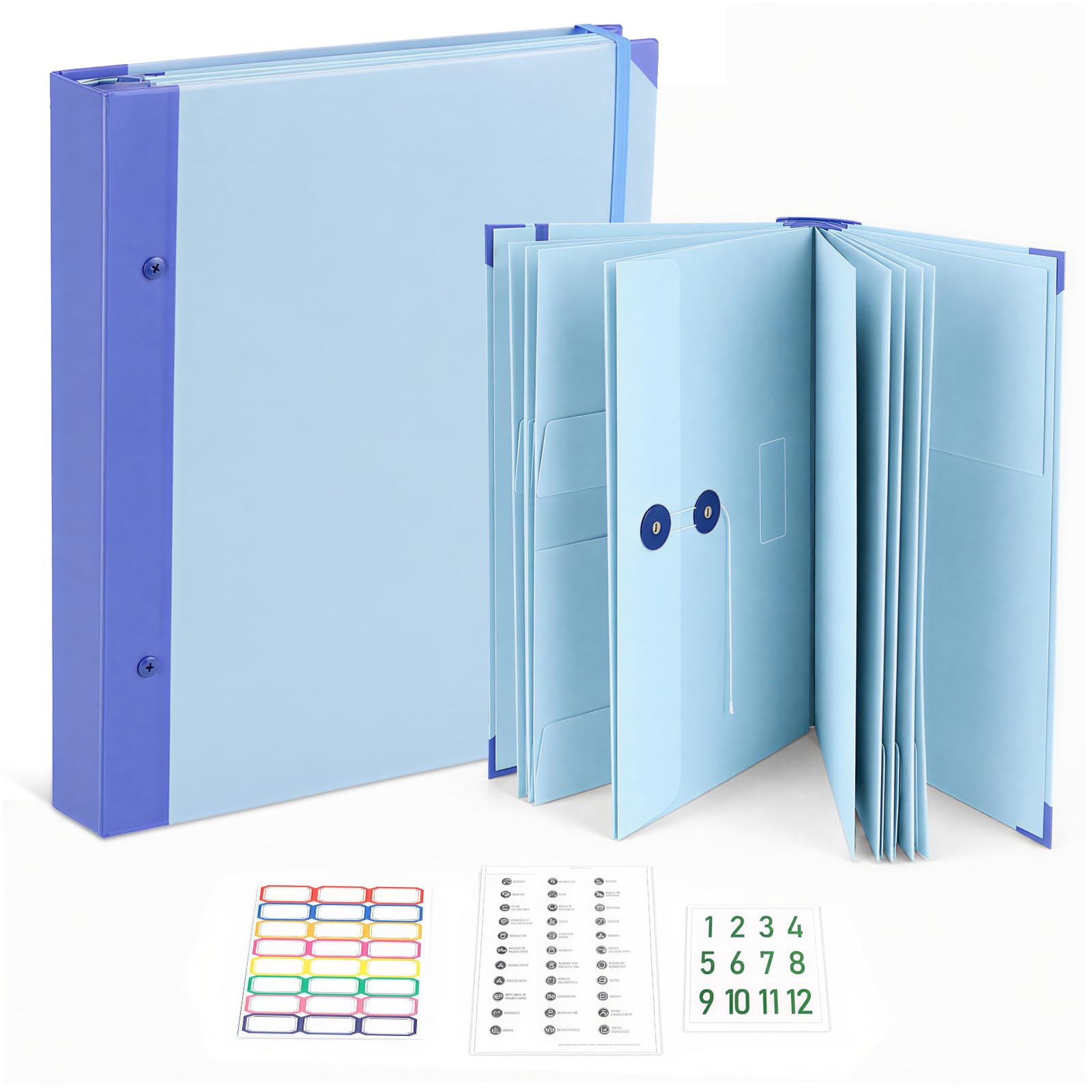 Important Document Organizer, Rivet-Reinforced - in Case I Die Binder UK, in Case I Die Folder, If I Go Missing Binder, Life Book Document Organiser with Sticker, Protective File Storage