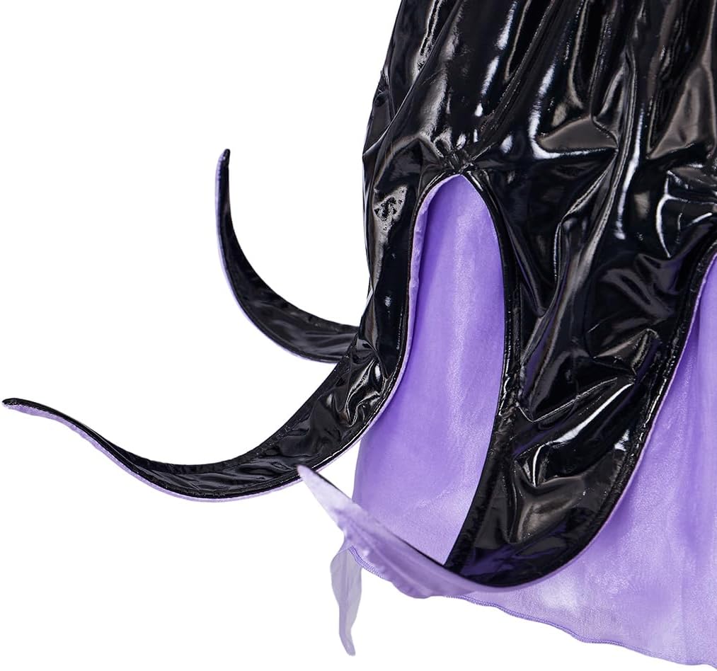 Villain Costume Mermaid Tutu Skirt Purple Octopus Dress Sea Witch Cosplay Costume for Women - Image 4