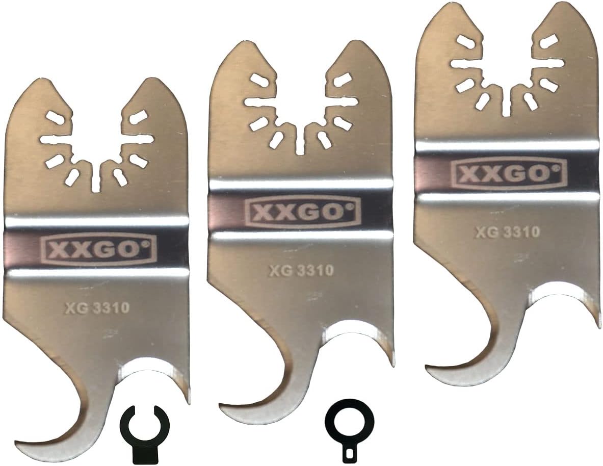 HEMUNC 8PCS Oscillating Multitool Saw Blades, Oscillating Multi Tool Hook Knife Blade for