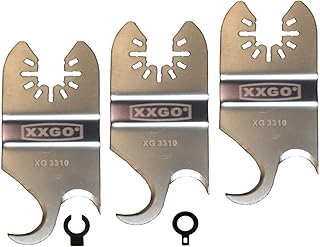 XXGO 3 Pcs Multi Tool Saw Blades Oscillating Multi Tool Knife Blade for Cutting Roofing Shingles PVC Carpet Cardboard Fit ...