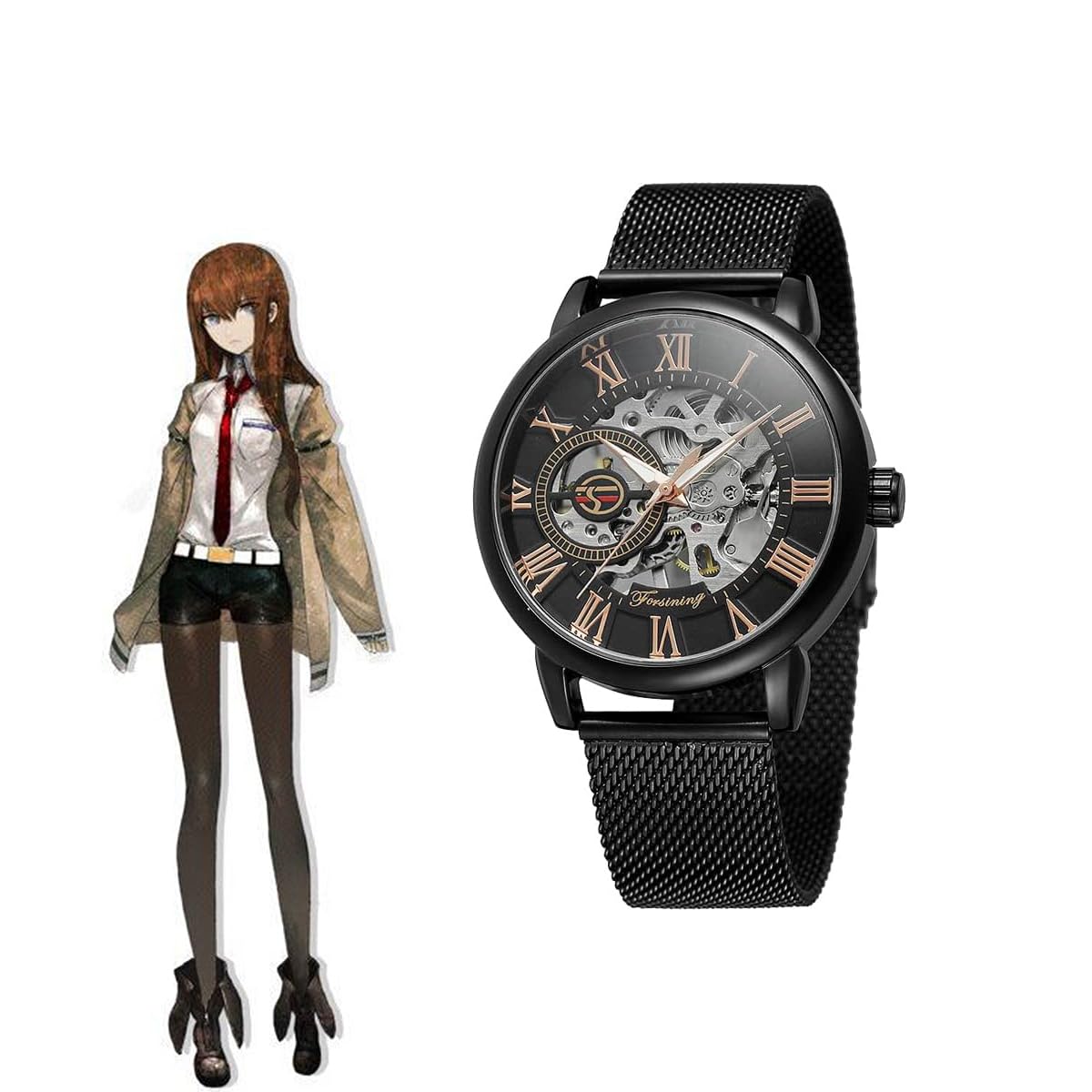 シュタインズ・ゲート　一番くじ D賞 懐中時計　2種セット Amazon.co.jp: シュタインズ ゲート 腕時計 牧瀬 紅莉栖 印象風