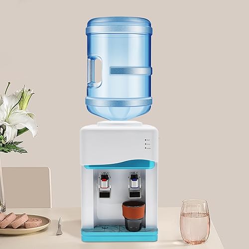 Miniatura 1 de Dispensador de agua caliente y fría, dispensador de agua fría y caliente de 5 galones, dispensador de enfriador de agua de carga superior con