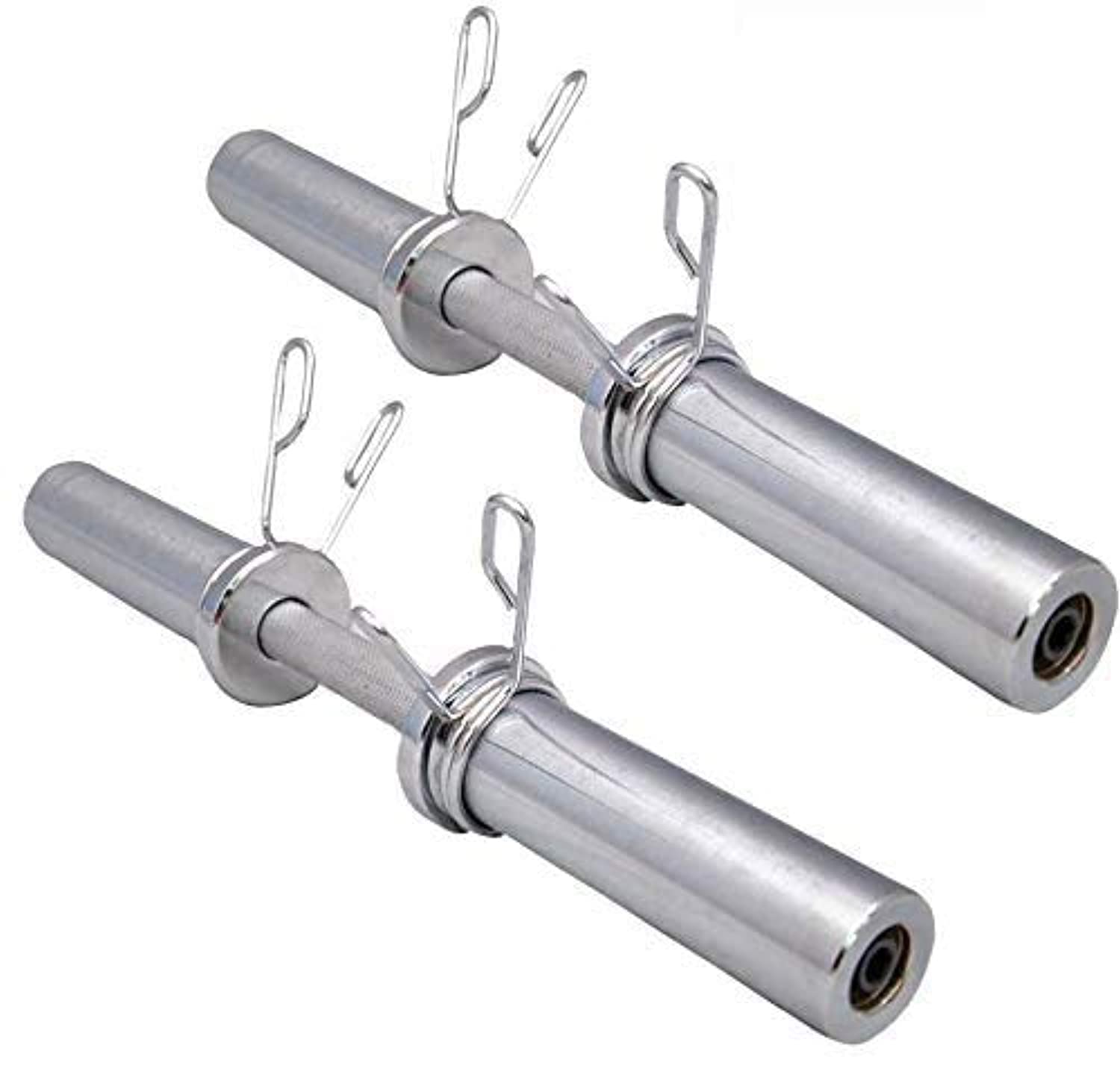 MAXSTRENGTH X Max Strength Chrome Olympic Dumbbell Bar Gym Workout Weightlifting Bars Dumbell 1 Pair With Spring Locks