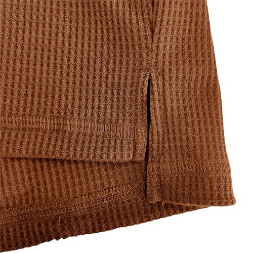 Men's Crewneck Dress Thermal Sweater Waffle Pullover Sweater for Men Mens Long Sleeve Waffle Sweaters3