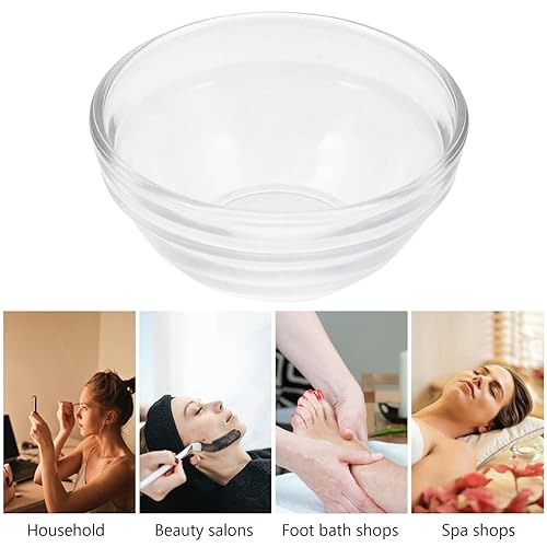 Miniatura 5 de Beaupretty 5 juegos de máscaras faciales mezclando cuencos con espátula de palo, tazones de palo, barra de mezcla, herramienta de belleza cosmética