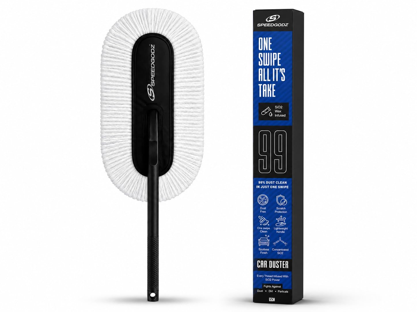 Car Duster - Lint-Free & Scratch-Free Car Cleaner Brush with Long Handle - Car Dust Cleaner features Paraffin Wax Coating for 2x better Cleaning Performance - Car Cleaning Brush for Exterior-image-42