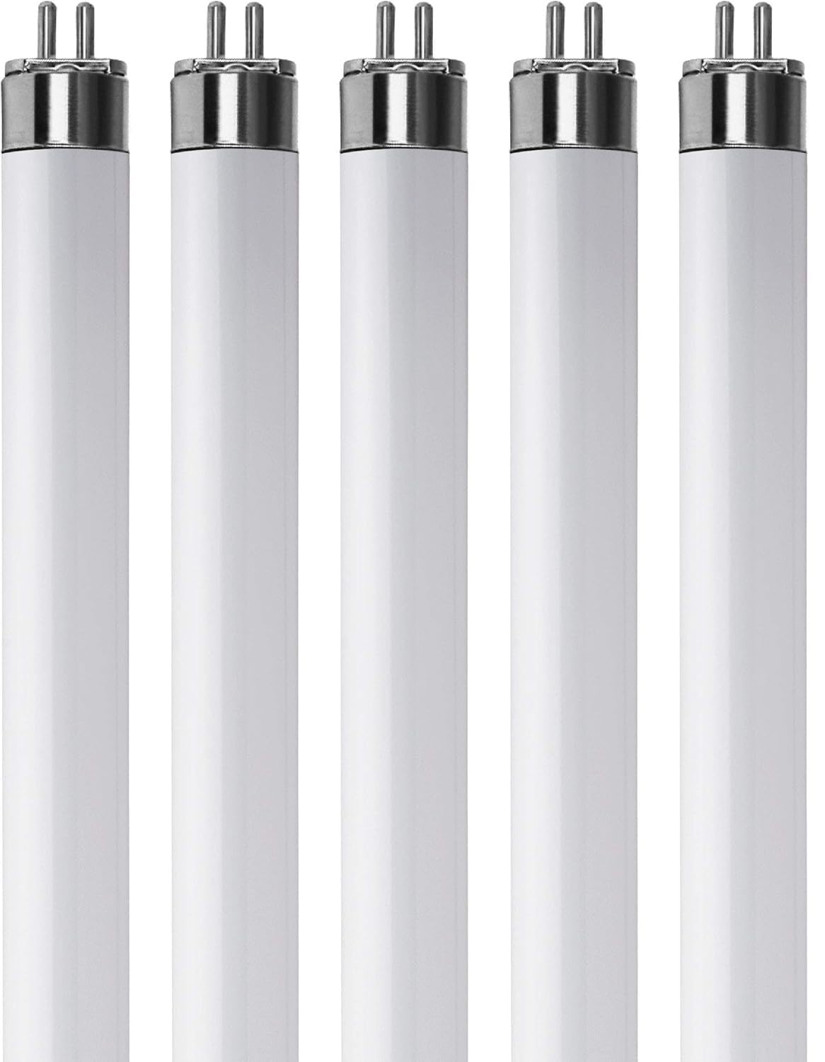 LUXSA Lighting 5 Pack 13w T5 High Efficiency 840 Cool White Fluorescent 525mm Tube 4000k HE G5 13 watt 21 inches 21"