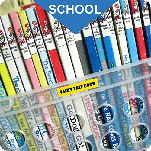 Label KINGDOM Compatible with Dymo LetraTag Refills Plastic Black on Clear/White/Yellow/Red/Green/Blue Color Combo Set 1/2" x 13' Label Tape for LetraTag LT100H LT100T QX50 200B Label Maker, 6-Pack - Image 6