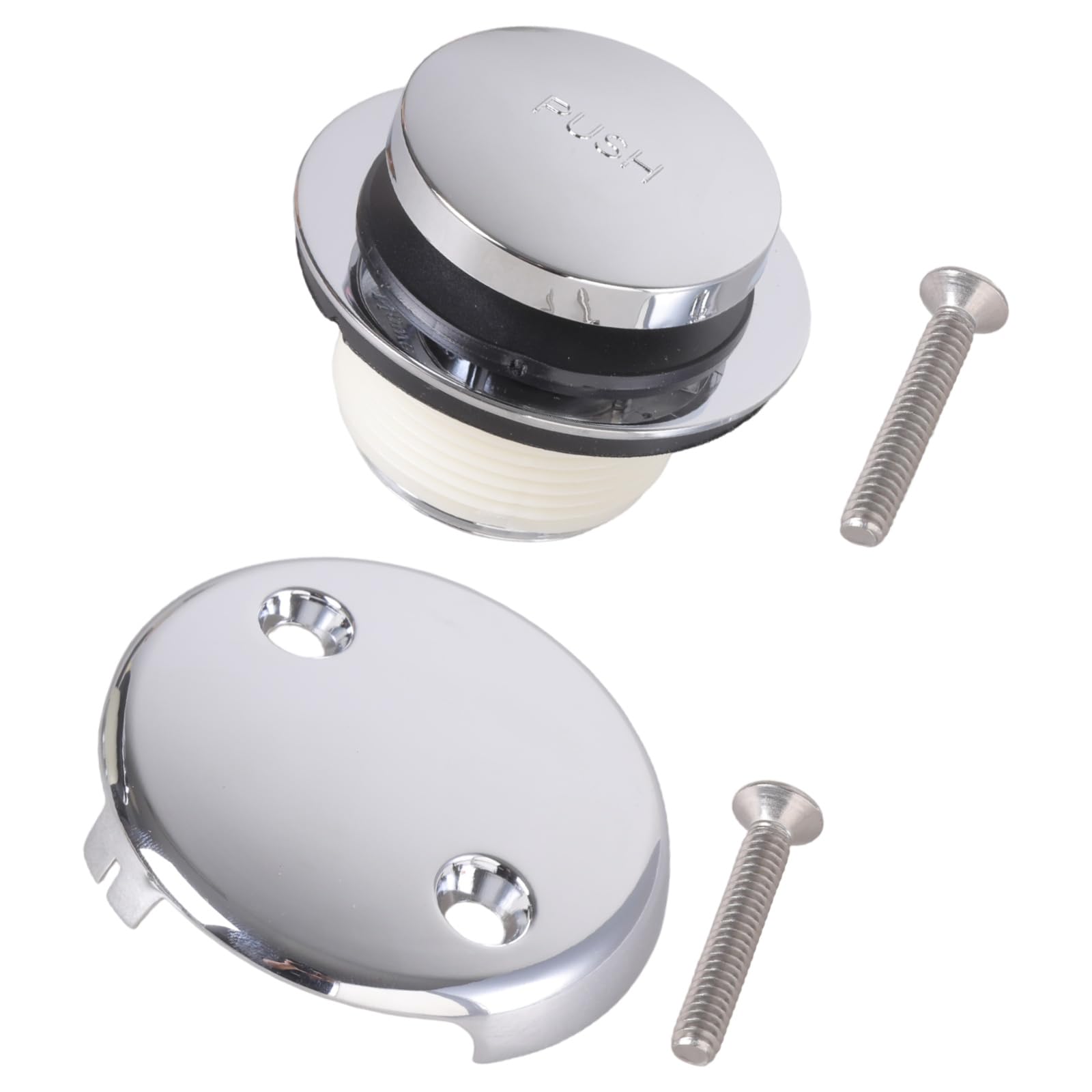 Newft Multicolor Resistant Stainless Steel Bathtub Drain Assembly Set Universals Trip Levers Bath Tub Drain Set Easy Installation For Standard Bathtubs