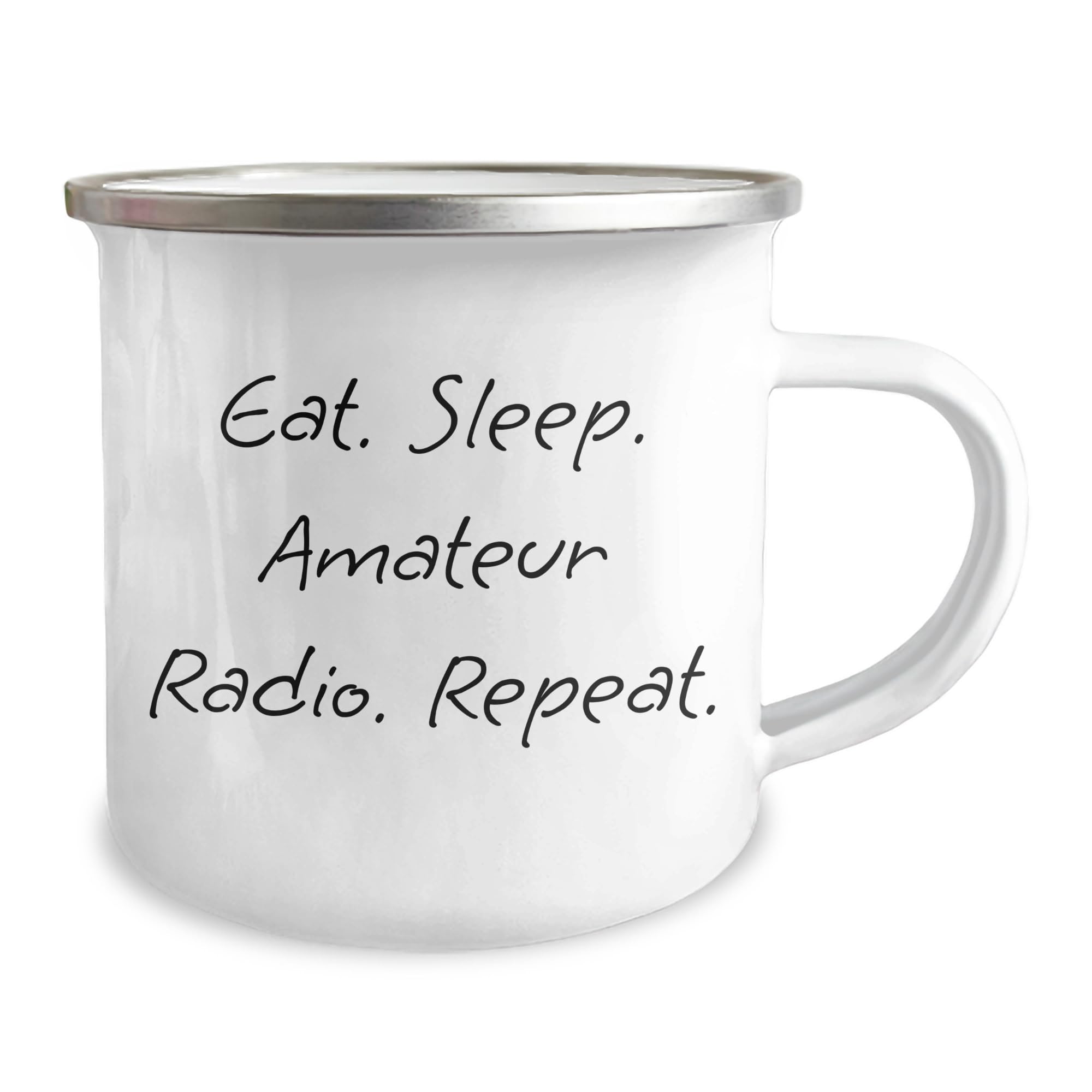 Eat Sleep Amateur Radio Repeat Camping Mug Gifts for Amateur Radio Enthusiasts on Birthday