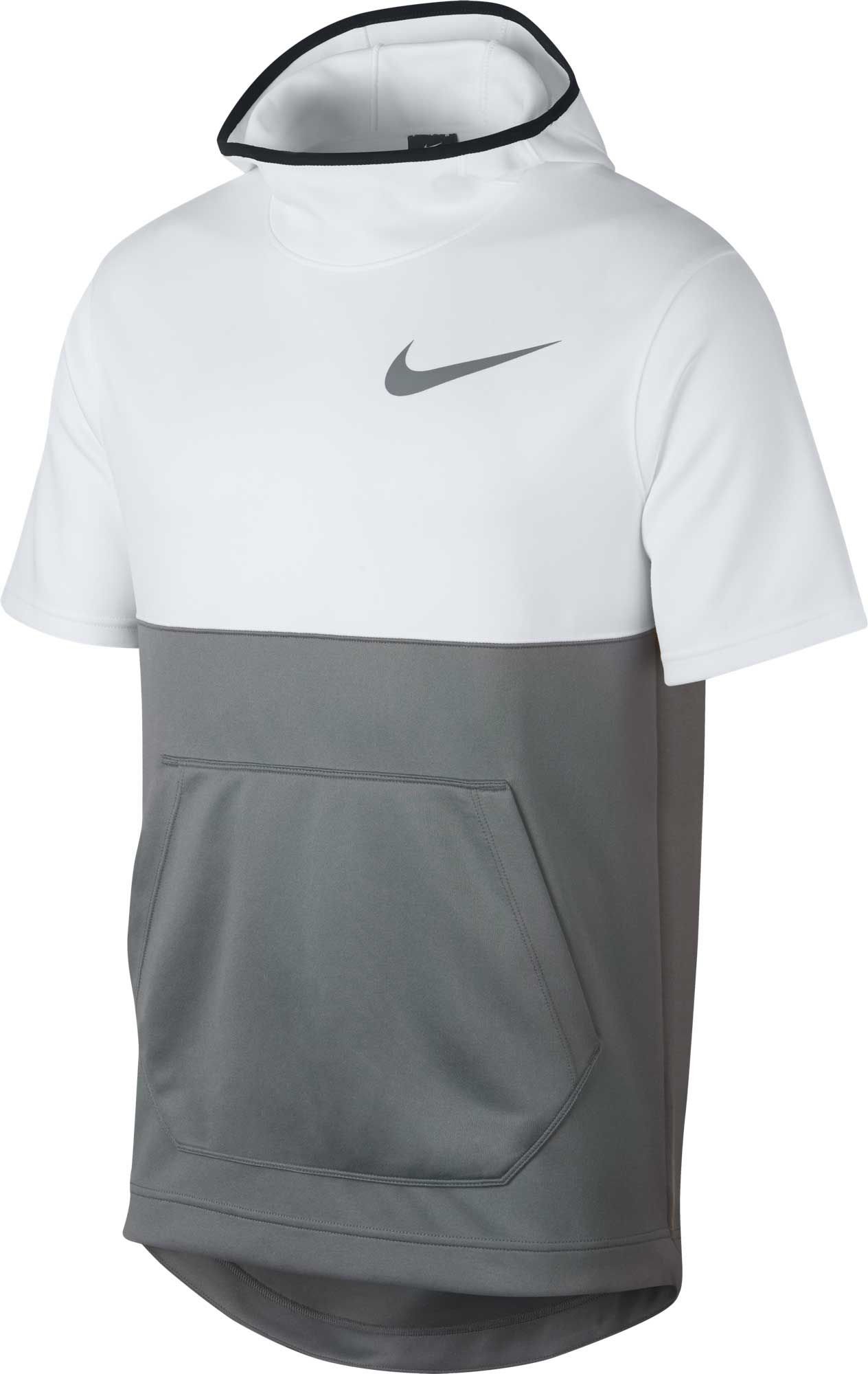 white nike short sleeve hoodie