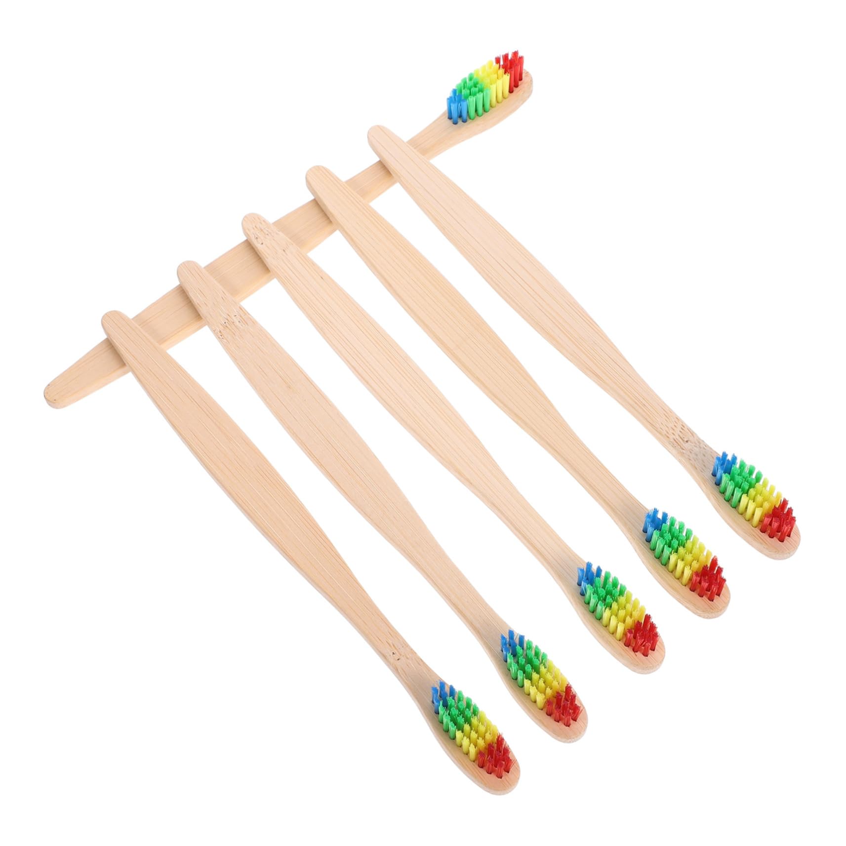 Healeved 30pezzi Spazzolini Da Viaggio Bamboo Con Setole Morbide Spazzolini Ecologici Per Igiene Orale Per Campeggio e Viaggi