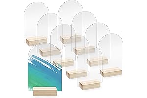 Bercoor 10 Pack 4x6 Acrylic Blank Award Stands