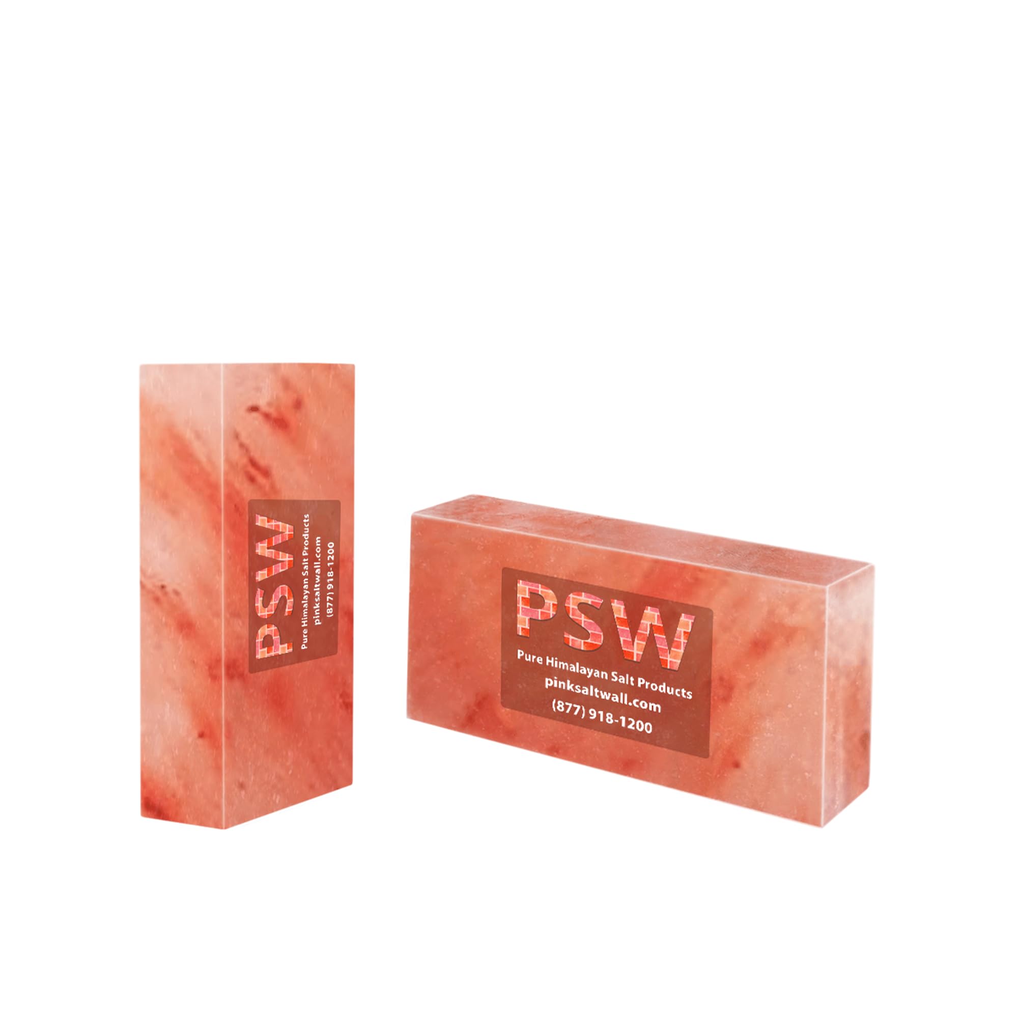 Himalayan Salt Brick for Wall | Pack of 2 Size 8 * 4 * 2 | Himalayan Salt Tile | Himalayan Pink Salt Bricks for Home Improvement