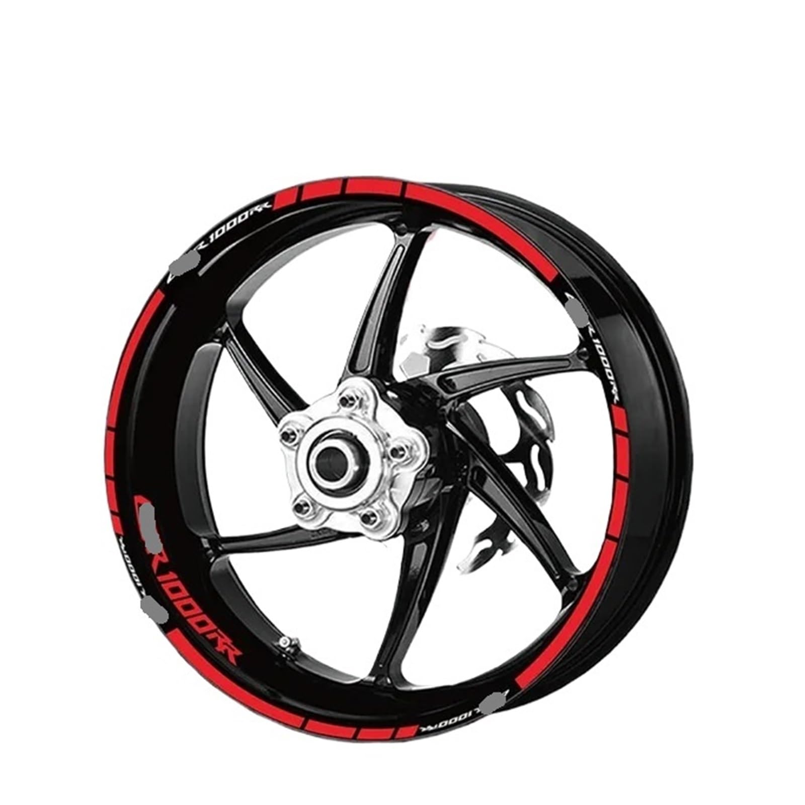 Motorcycle Wheel Stickers Reflective Decorative Decal Suitable for CBR1000RR CBR 1000RR CBR1000 RR(Red)
