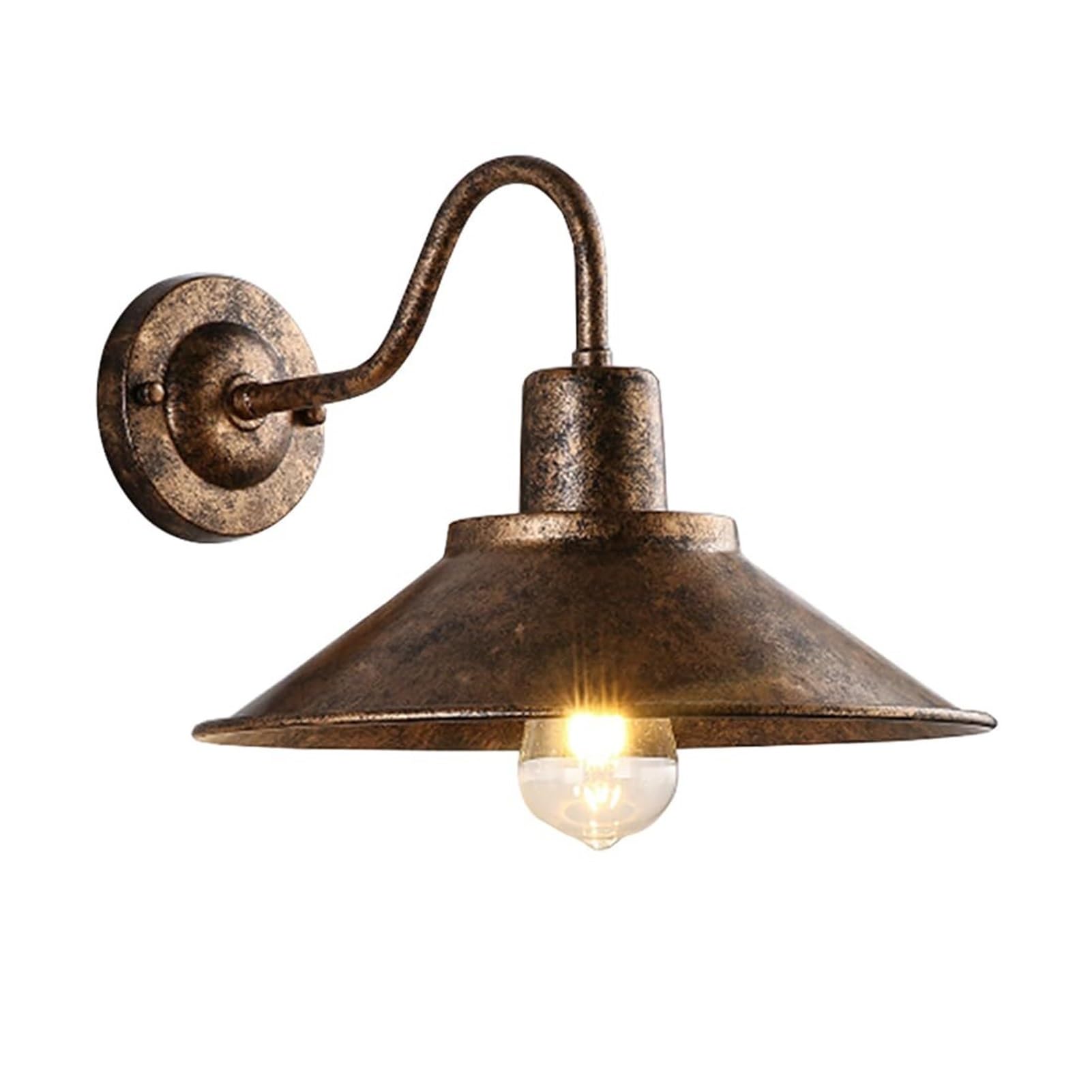 HUAYUSEDF Vintage Iron IP55 Waterproof Exterior Wall Sconce for House Doorway Garage Front Door Bedroom Living Room Indoor Outdoor(Bronze)
