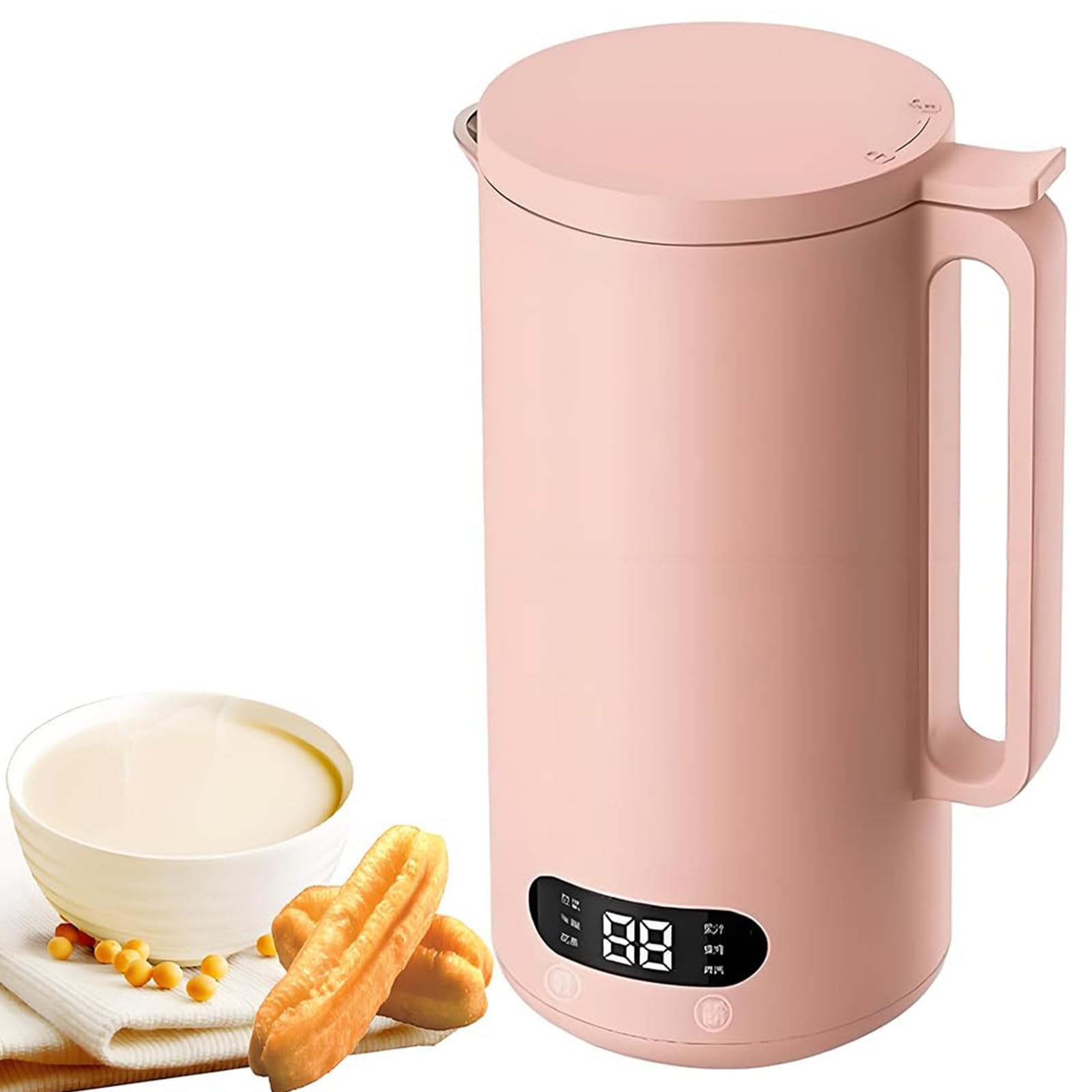 Maszyna do mleka orzechowego, 350 ml, 8 w 1, z wyświetlaczem LED, timer 12H, automatyczne czyszczenie i utrzymywanie ciepła, do mleka migdałowego, owsa, nerkowca, kokosa i mleka na bazie roślin