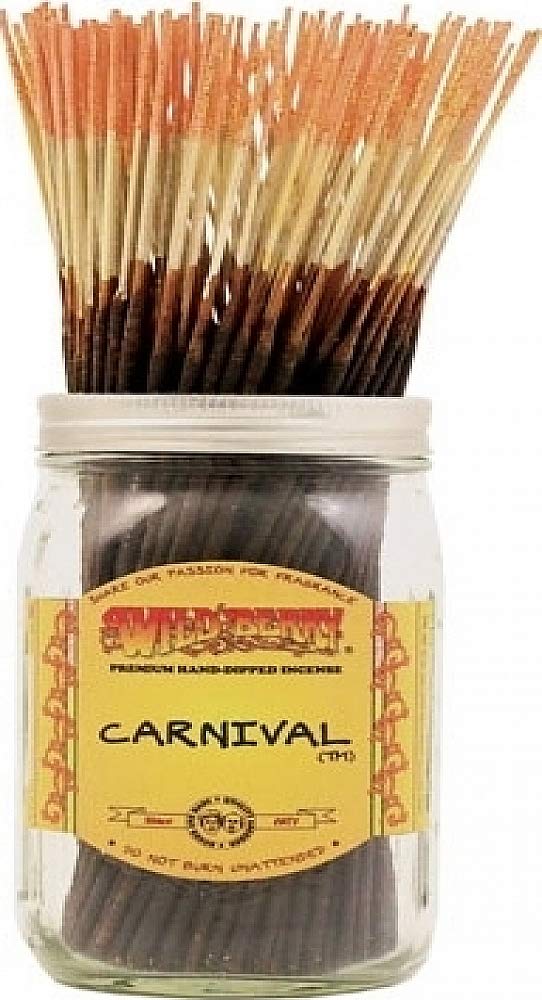 Cultural Exchange Wild Berry Carnival Incense Stick Bundle [100 Sticks Per Pack - Brown - 10.5"]