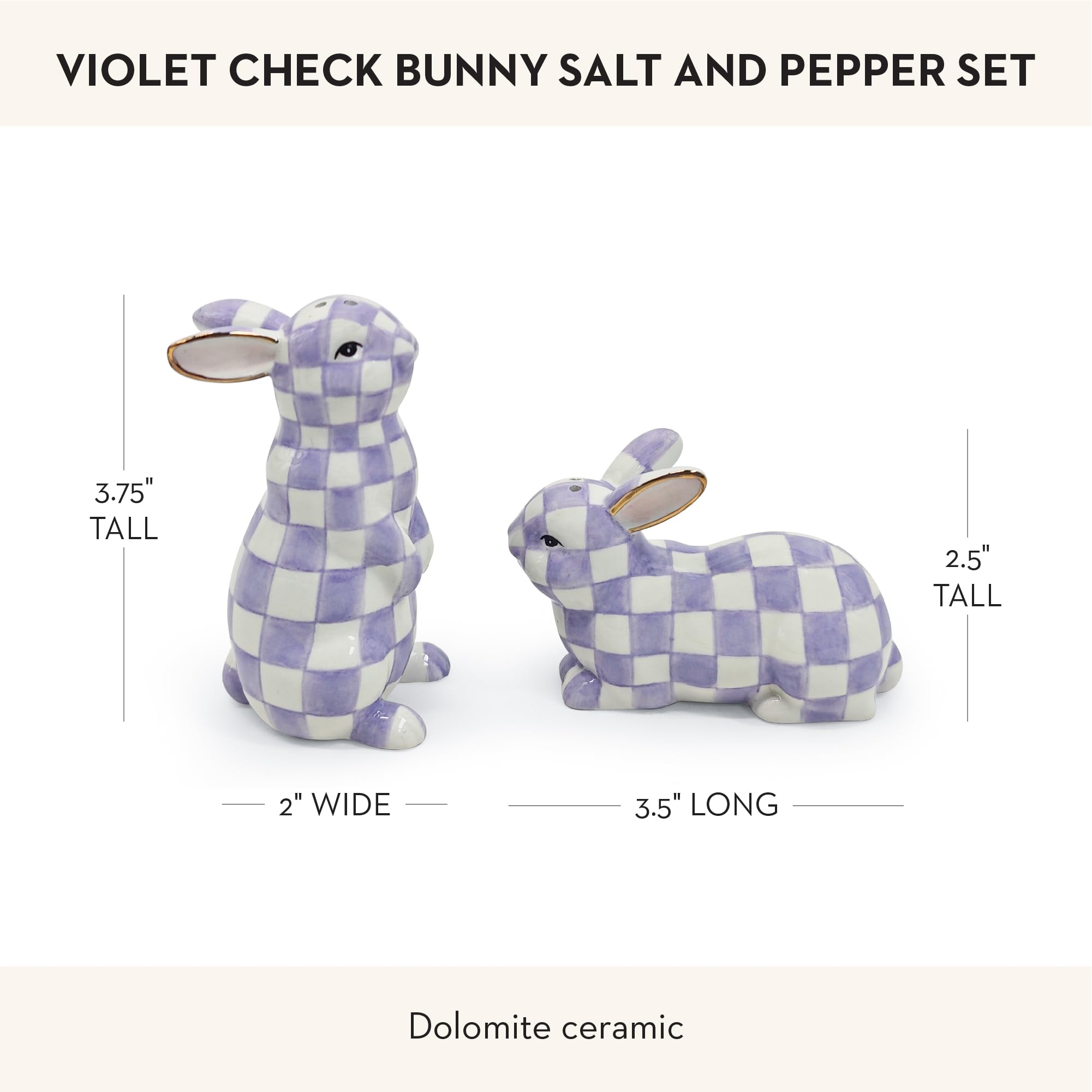 Amazon.com: MACKENZIE-CHILDS Set of 2 Ceramic Salt and Pepper