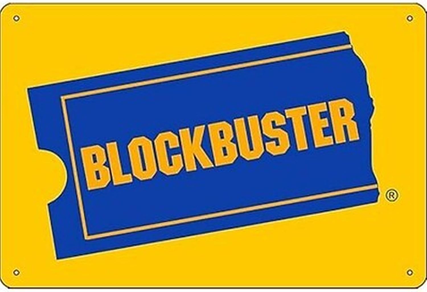 Blockbuster Poster Metal Tin Sign Plaque Man Cave Wall 8x12 Inch Wall Art Decoration