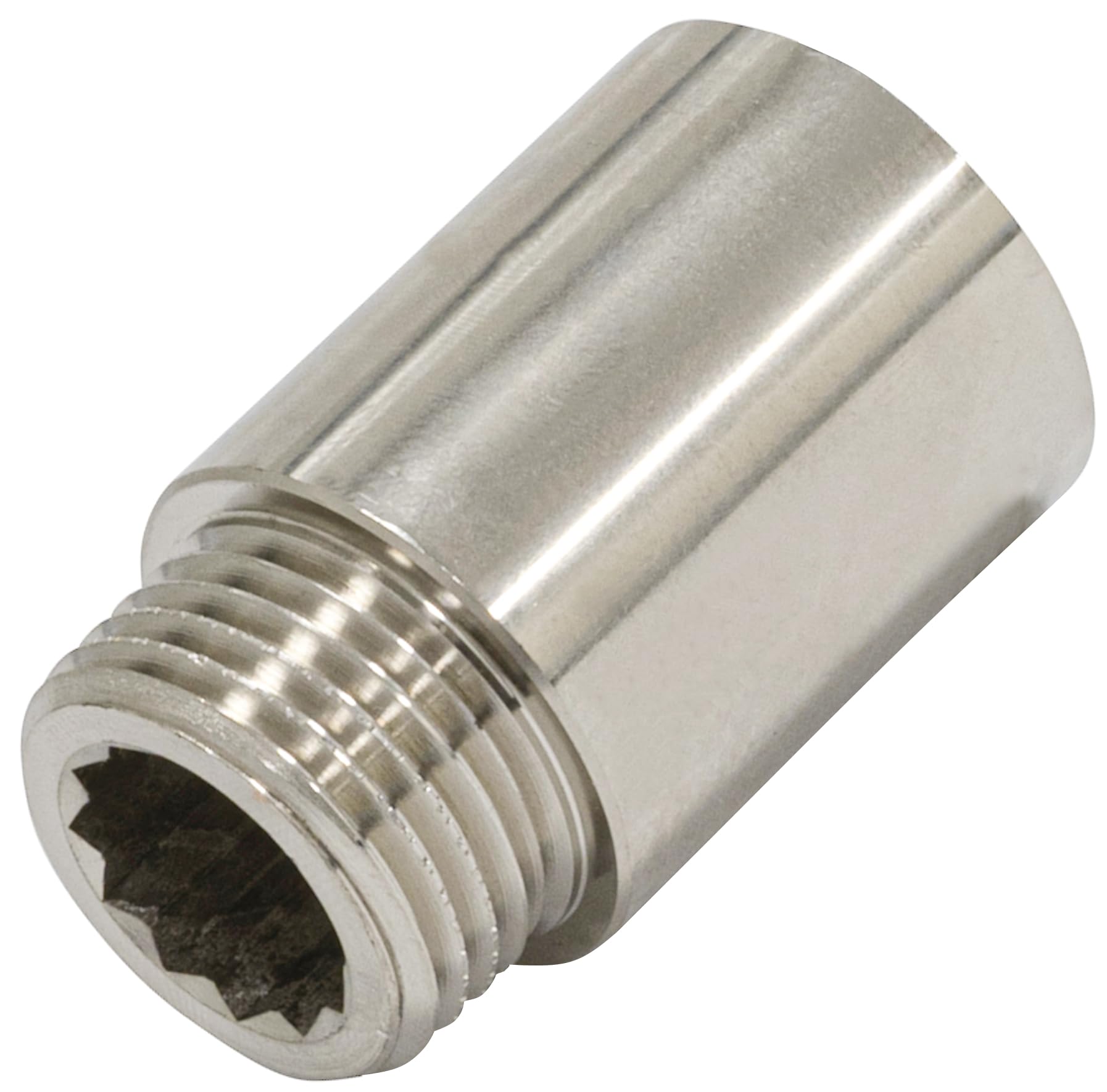 AERZETIX - Racor Prolongación de Unión Recto para Atornillar - Rosca Macho/Hembra 1/2" - Longitud 10mm - en Metal — view 7