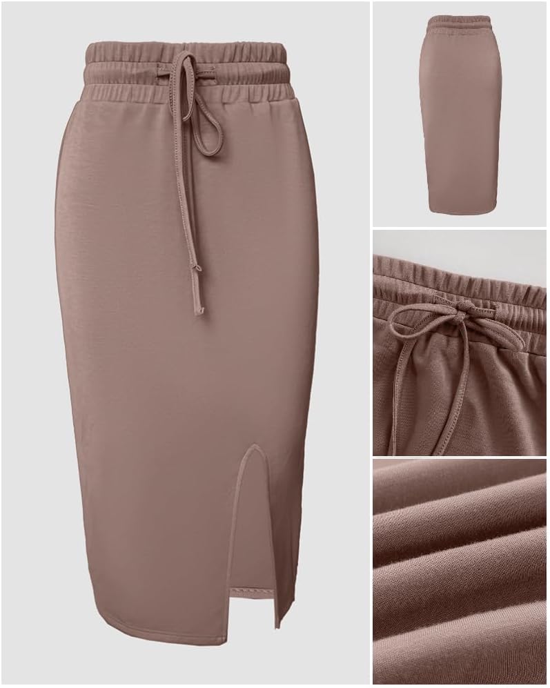 CHICME Women's 2 Piece Sets Fall Casual Long Sleeve Top and Matching High Waist Skirt Set Lounge Wear Sweatsuits - Image 7