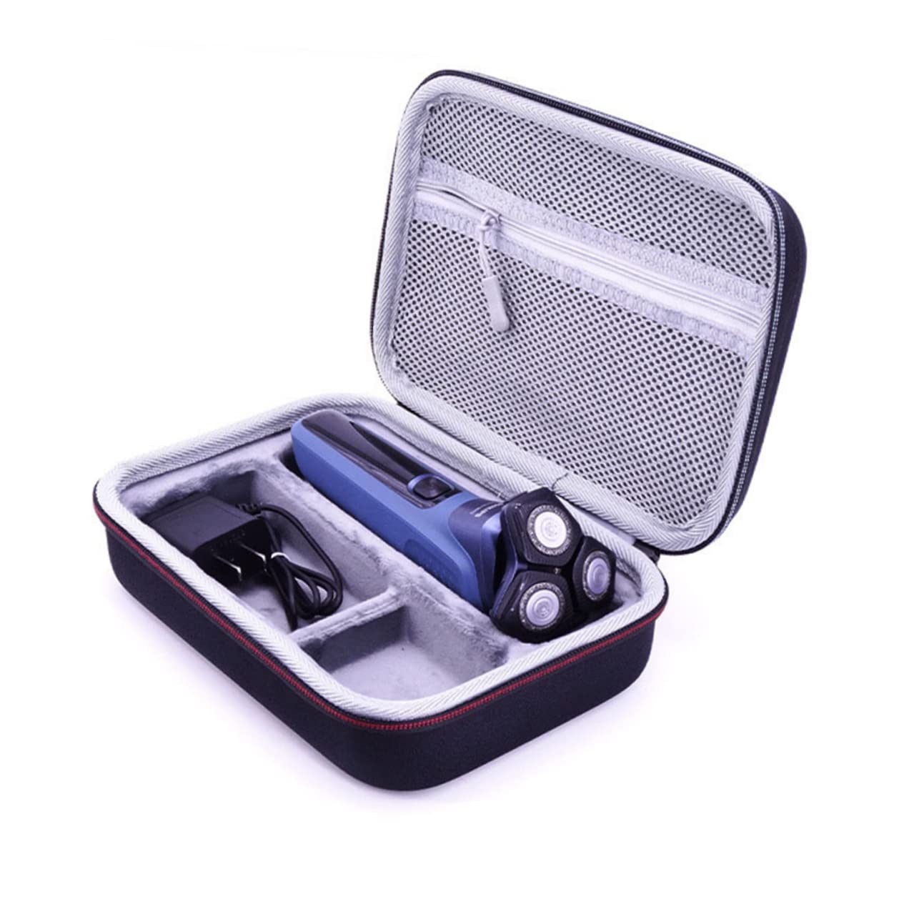 Custodia in Eva Resistente ai Graffi Porta Rasoio da Viaggio Organizer Nero Compatta e Facile da Trasportare per Accessori da Barba e Rasoio Elettrico