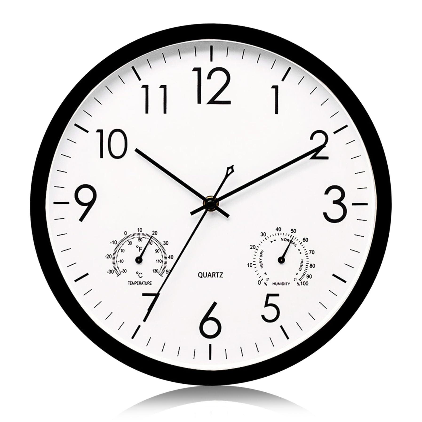 Horloge extérieure avec température étanche Gcroet 12 pouces à quartz pour mur de terrasse