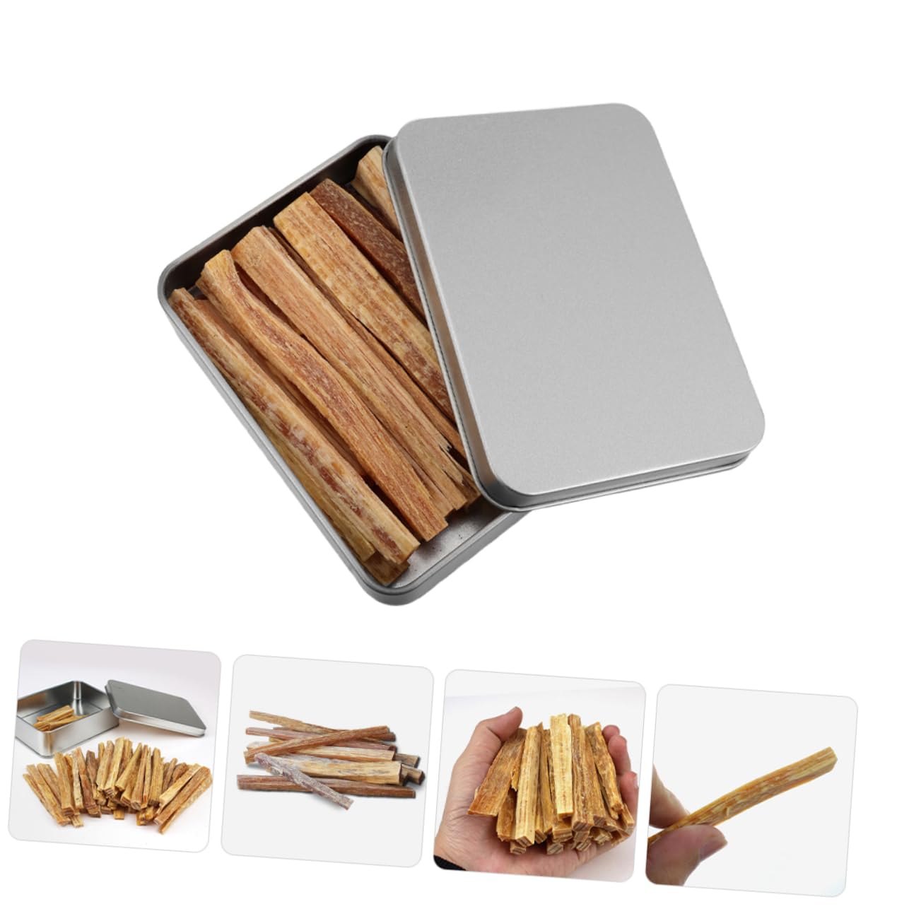 Iniciadores de Fuego de Madera Natural 2 Cajas de Leña Seca Esenciales para Encender Fogatas y Barbacoas para Supervivencia y Acampada