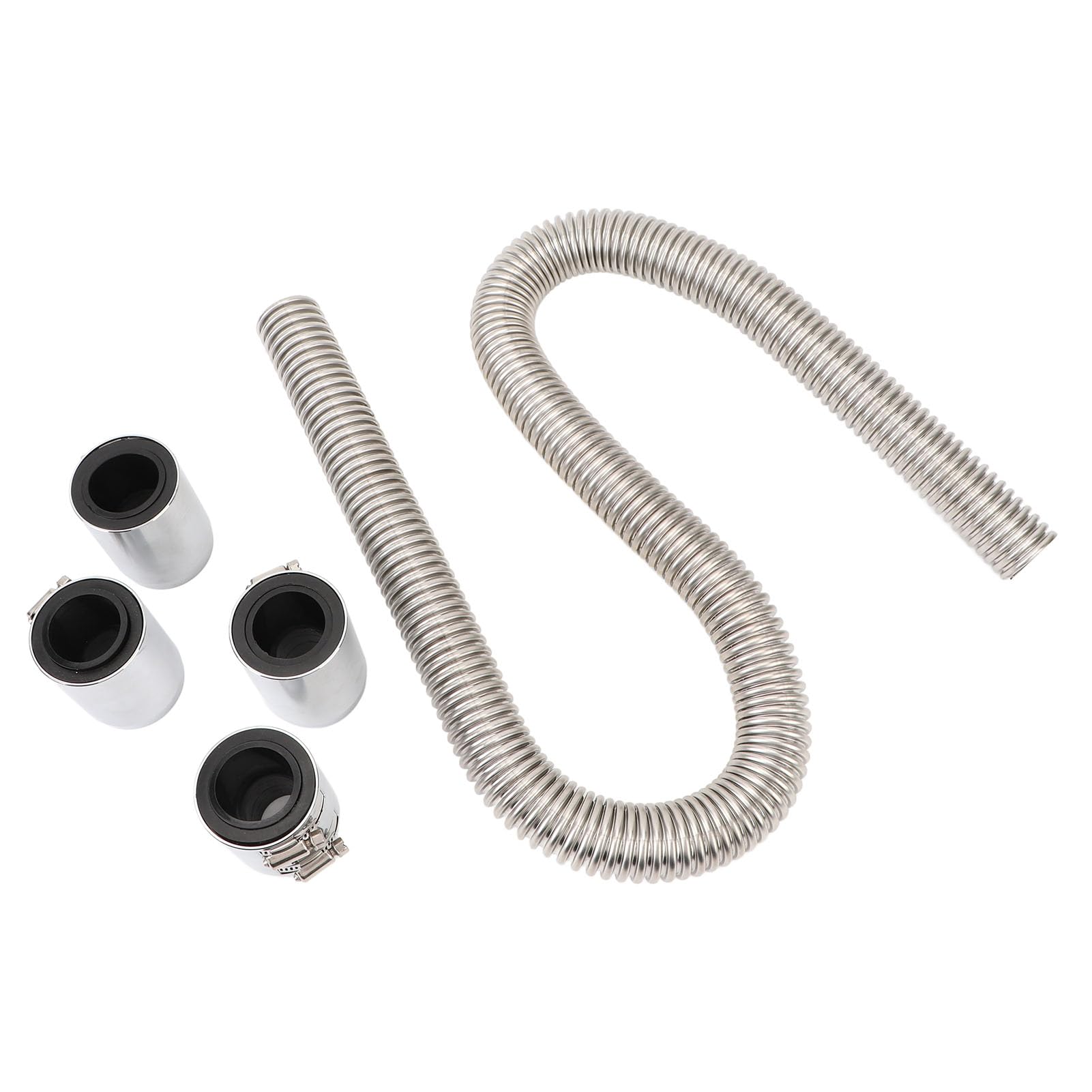 48i Le Cool Hose Kit Universal Heat Edelstahl-Wärmeableitungsschlauchset mit 4 Le Schlauchset für Effizientes Wärmemanagement (SILVER)