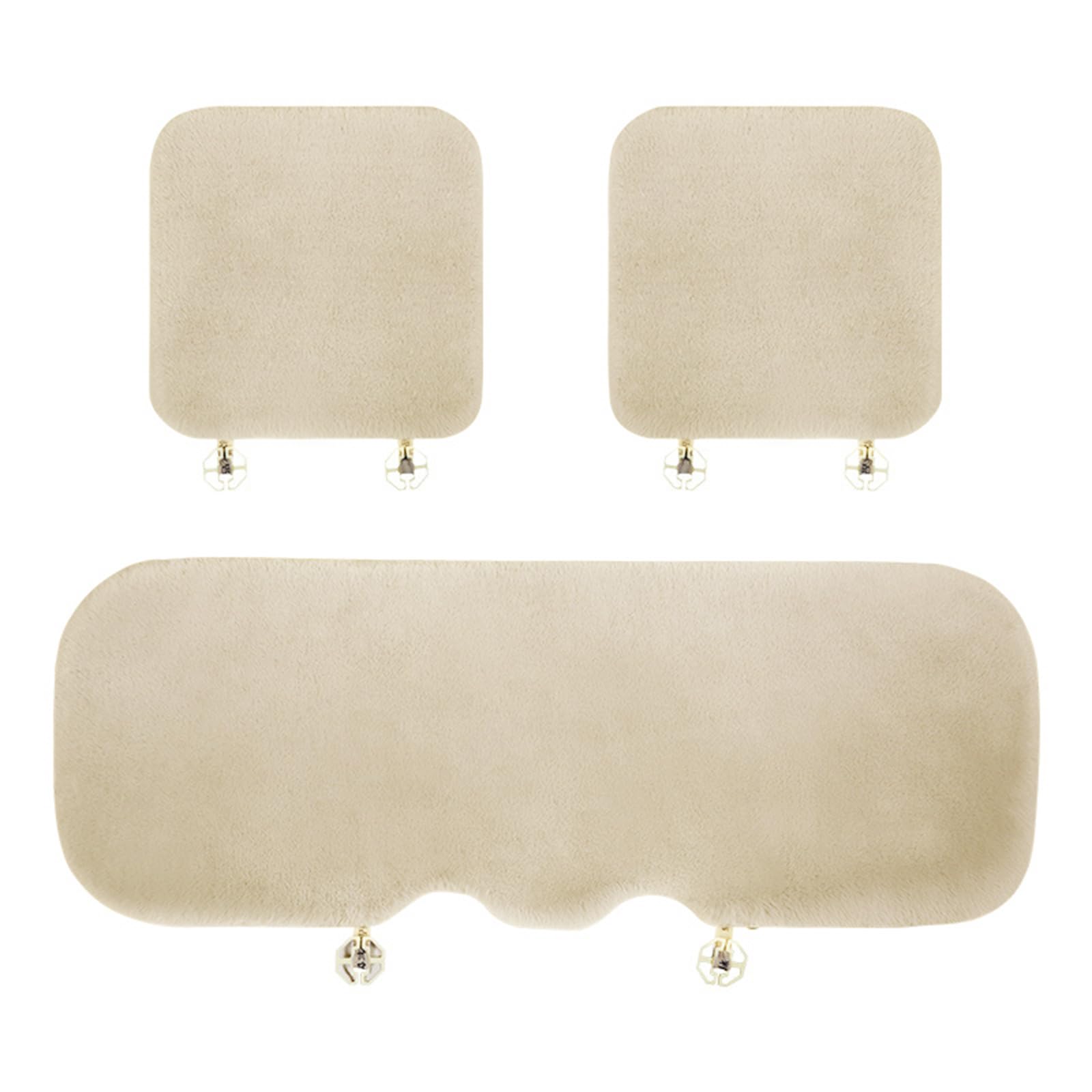SAKEIOU Faux Rabbit Furs Seat Cushion Cover Winter Warm Plush Car Seat Covers Universal Fit for Most Car, Truck & SUV