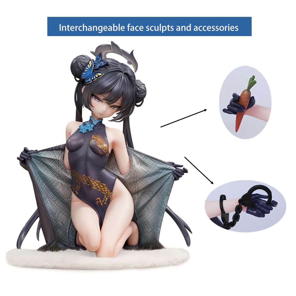 DEXSHUN Ryūge Kisak - Statua di anime Cheongsam Girl con accessori, 16 cm