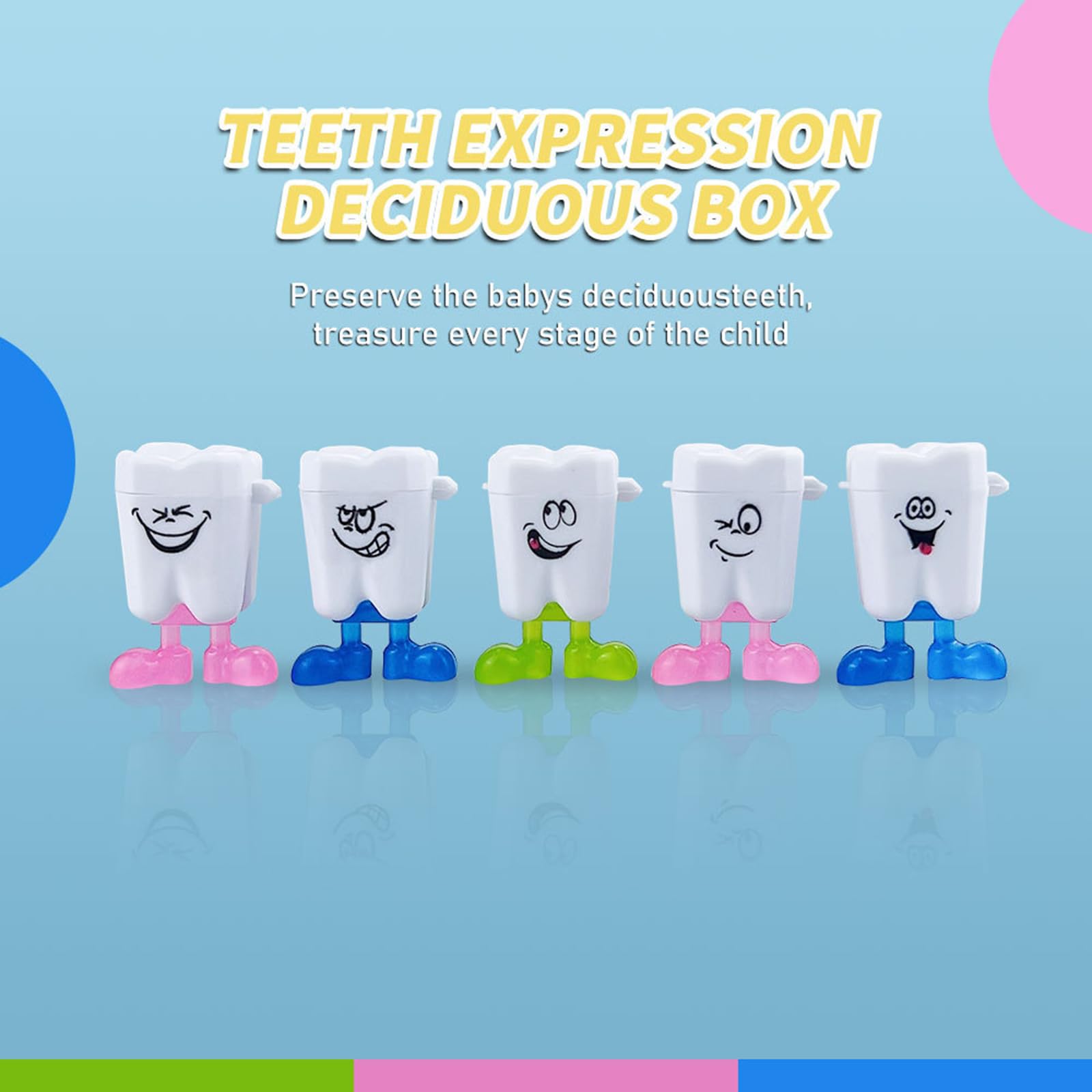 Lot de 50 boîtes à dents de lait pour enfants - 3,5 x 2 cm