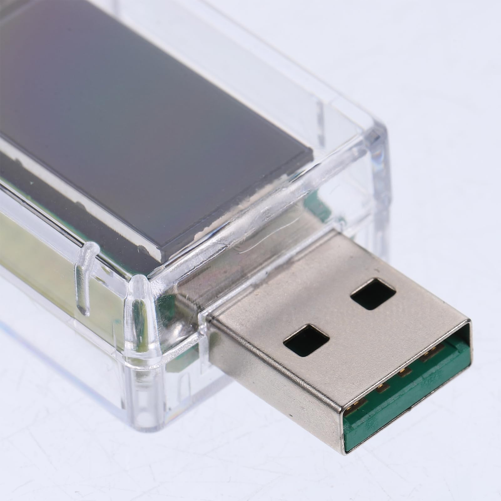 3 Piezas probador USB portátil contador de potencia Detector de voltaje ensayador probador de voltaje eléctrico probador de medidor de potencia USB AbS Transparent