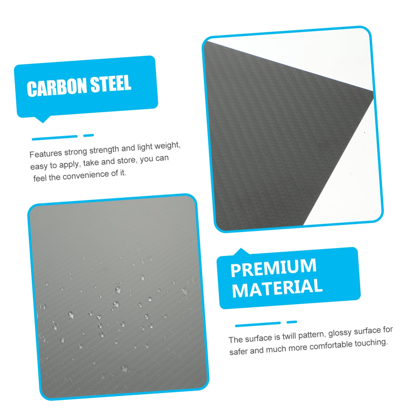 SOLUSTRE 2 Stück Blatt 3k Kohlefaserplatte Matte Kohlefaserplatte Twill-Carbonfaserplatte Matte Twill-Karbonfaserplatte Kohlenstoff Kohlefasertuch Kohlefaserlaminat Twill Kohlefaserplatte