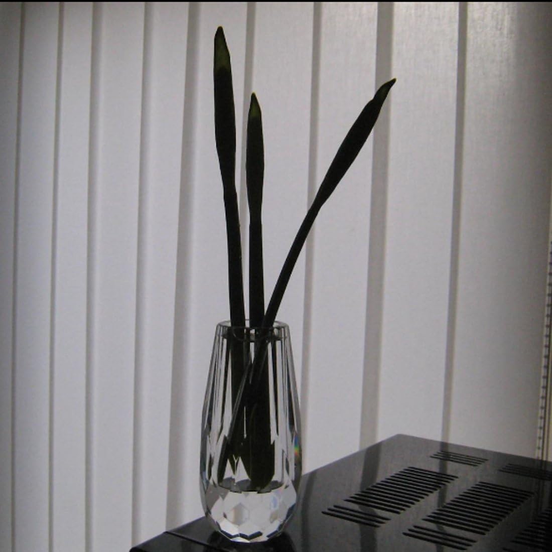 Mini Crystal Flower Bud Vase Decorative Vase for Home or Dinner Table Outline Dimensions 2.4" x 4.7" with Gift Box