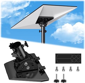 Pipe Adapter for Starlink Gen 3, Angle-Adjustable Wall/Roof Pole Mount Adapter, Stainless Steel Mounting Kit for V3 Standard Dish, Star-Link Accessories  Fits Max 1.38" Poles