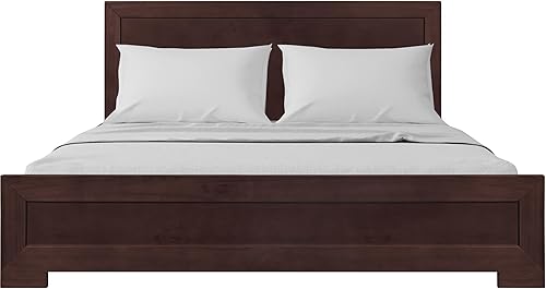 Camden Isle Base de cama de plataforma Oxford, cama moderna de perfil bajo con sistema de soporte de listones completos, no necesita somier, fácil